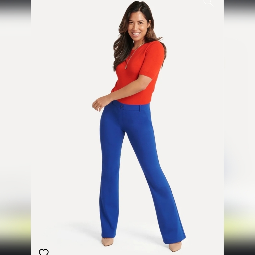Betabrand Bootcut Dress Pant Yoga Pants Size Small Long Seaglass Blue